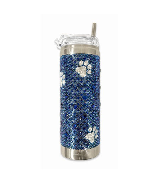 JACQUELINE
KENT DIAMONDS IN
THE RUFF
TUMBLER BLUE
WITH SILVER
PAWS