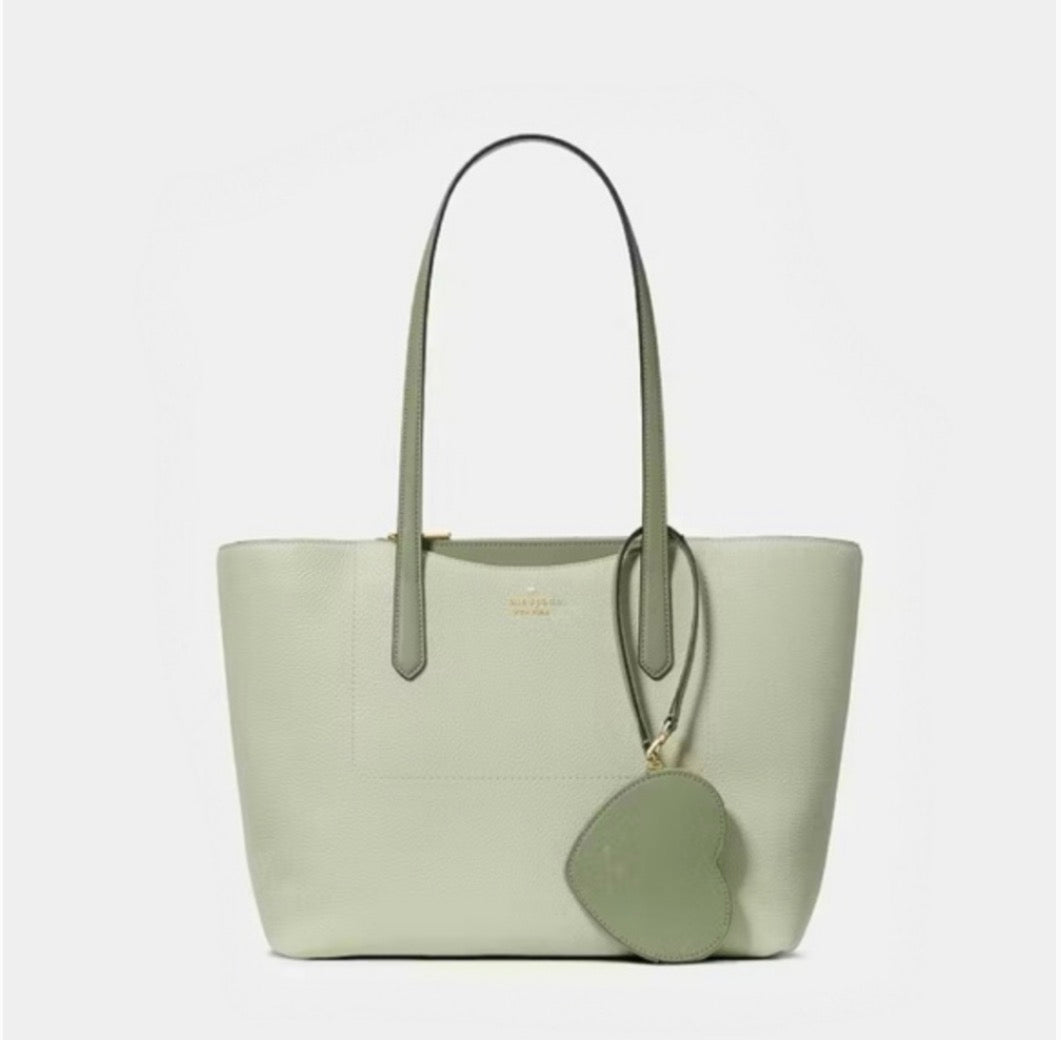 Kate Spade pebbled Leather light olive