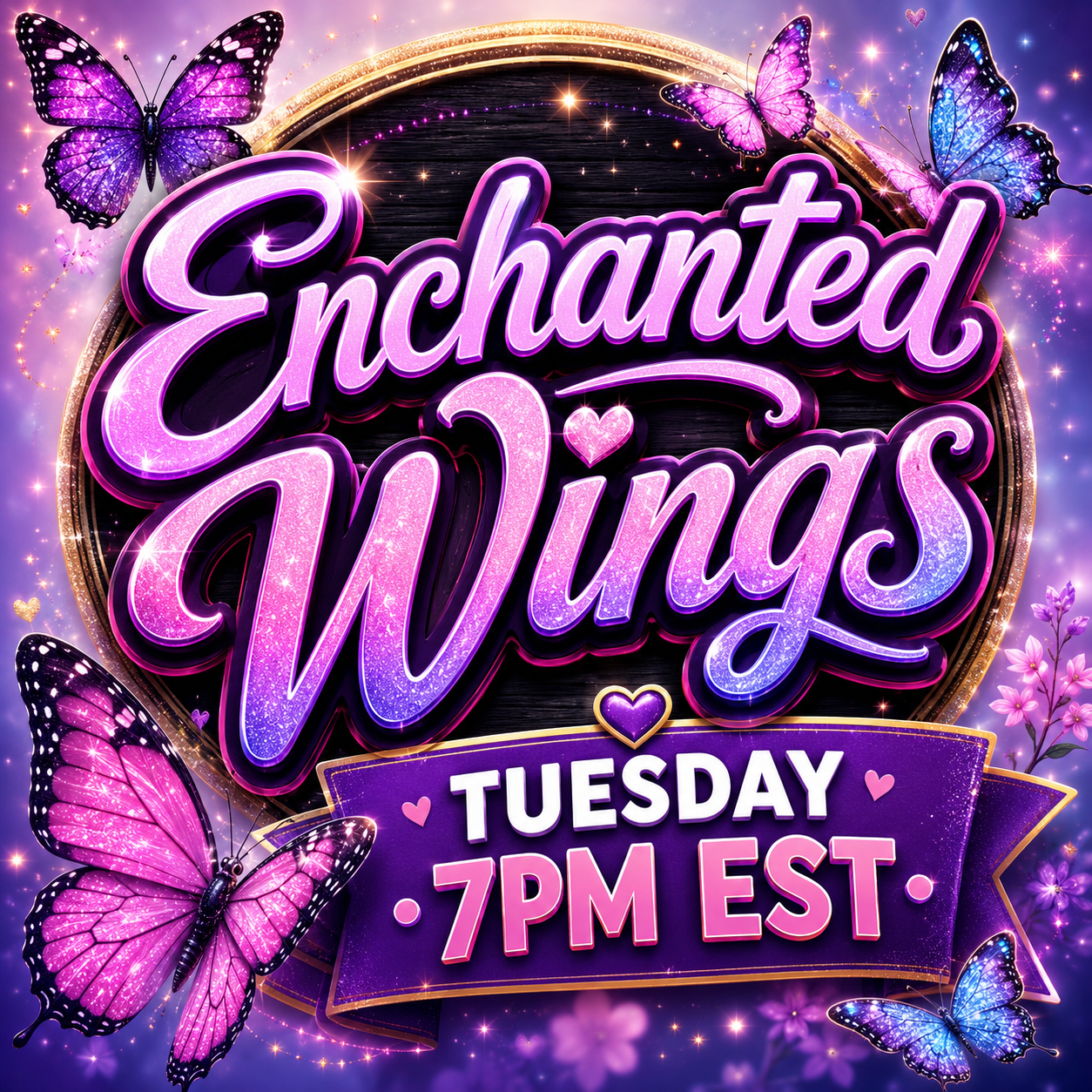 🦋Enchanted Wings🦋
Tuesday • 7PM EST • 45 Gingersnaps • Shipping Included