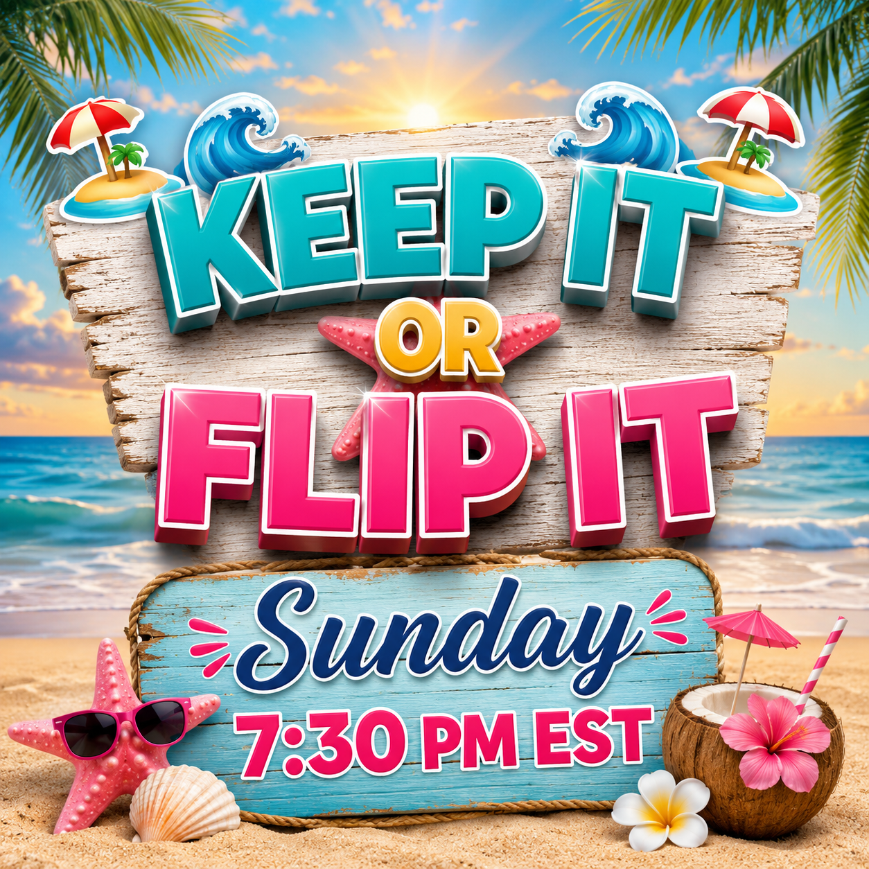 🏖️🌊 KEEP IT OR FLIP IT 🌊🏖️ Shipping Included